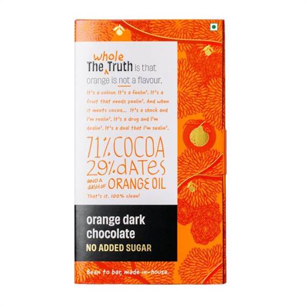 The Whole Truth Orange Dark Chocolate (No Added Sugar)